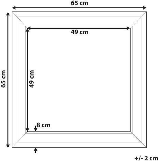 Silver Wall Mirror 65 Cm Cavan