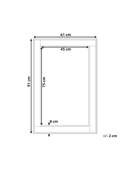 90 Cm Silver Wall Mirror Fenioux