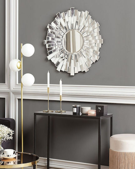 70 cm Silber Wandspiegel Vire