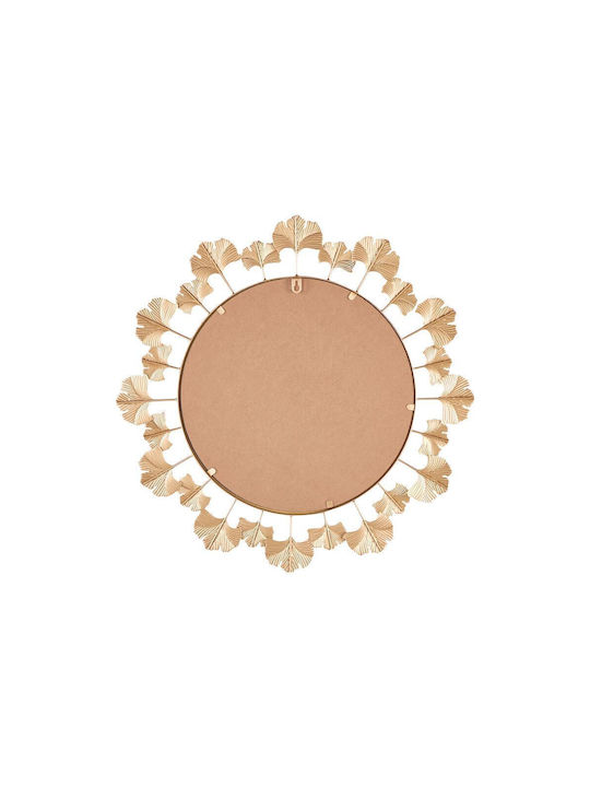 Codolet Wall Mirror with Gold Metallic Frame Diameter 60cm