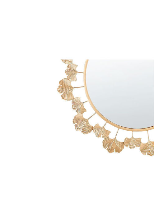 Codolet Wall Mirror with Gold Metallic Frame Diameter 60cm
