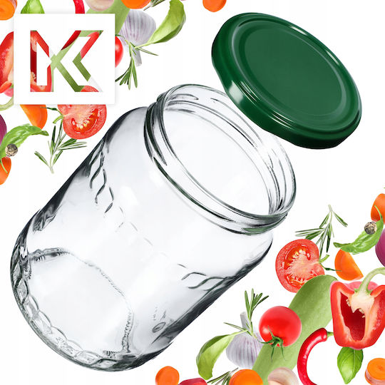 Kadax Σετ 48τμχ Βάζα Γενικής Χρήσης με Καπάκι Γυάλινο Διάφανο 720ml 48τμχ