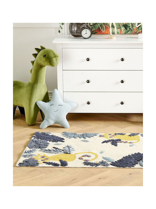 Cotton Children's Rug Animal Pattern 80 X 150 Cm Multicolored Naibos