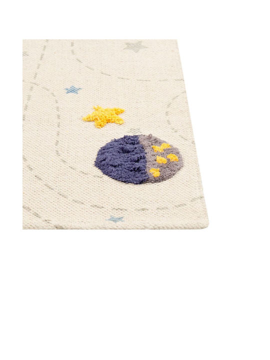 Children's Cotton Rug Galaxy Motif 80 X 150 Cm Multicolored Langsa