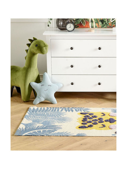 Cotton Children's Rug Leopard Pattern 80 X 150 Cm Multicolored Luas
