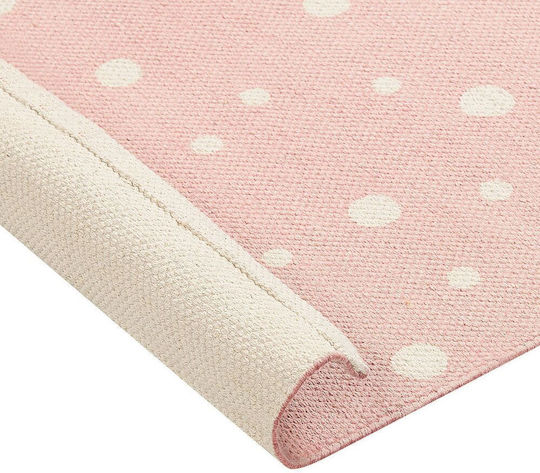 Cotton Children's Rug Penguin Motif 80 X 150 Cm Pink Pengkol