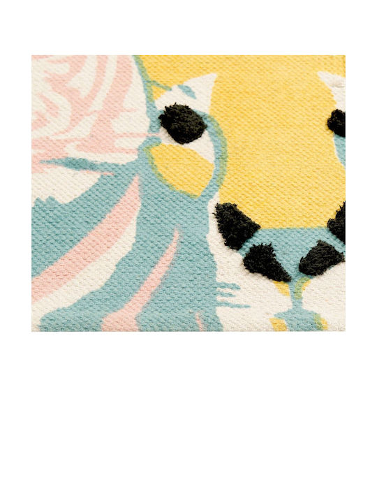Children's Cotton Rug Animal Motif 80 X 150 Cm Multicolored Tutut