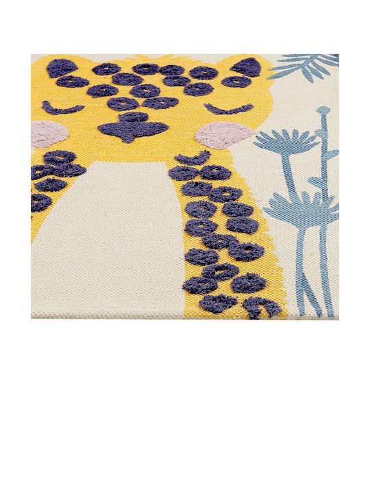 Cotton Children's Rug Leopard Pattern 80 X 150 Cm Multicolored Luas