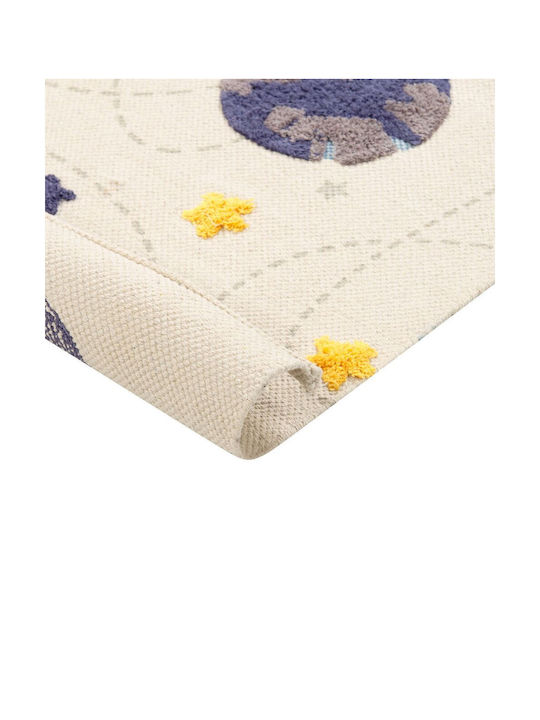 Children's Cotton Rug Galaxy Motif 80 X 150 Cm Multicolored Langsa