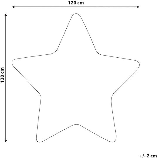 Kinderteppich in Sternform 120 x 120 cm Blau Sirius
