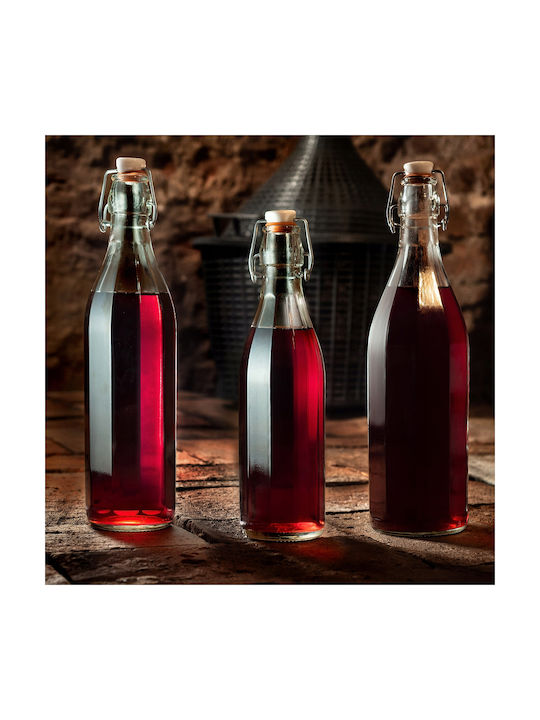 Kadax Bottiglia Grătare comerciale Sticlă con tappo in sughero Transparent 500ml