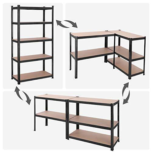 Songmics Dexion Regal 90x40x180cm mit 5 Regalen Gesamtbelastbarkeit 875kg