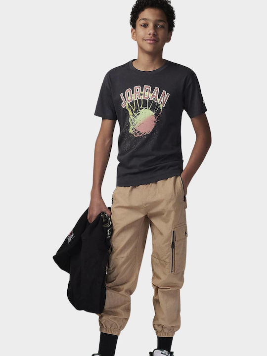 Kinder-T-Shirt Schwarz Hoop Style