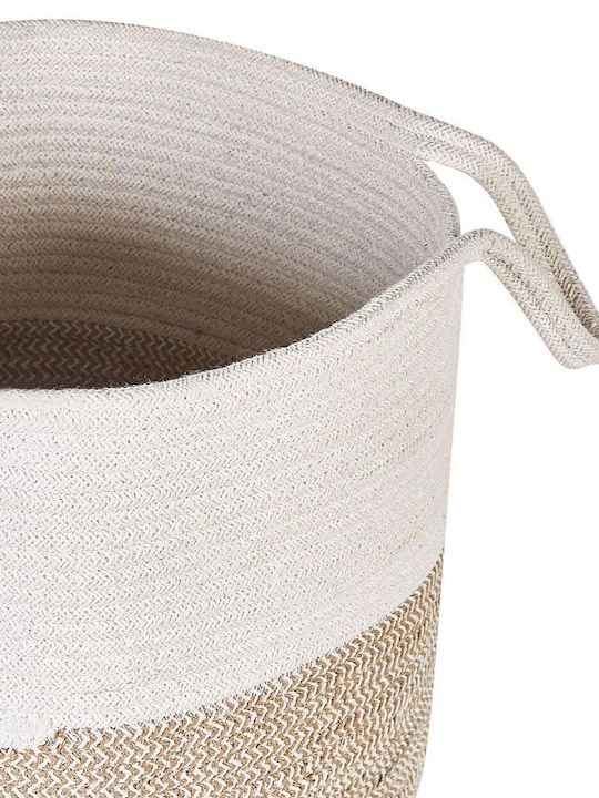 Set 2 weiße Baumwollkörbe Beige Pazha
