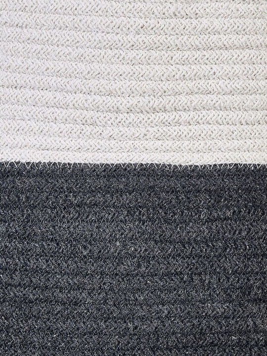 Set aus 2 weißen Baumwollkörben Schwarz Pazha