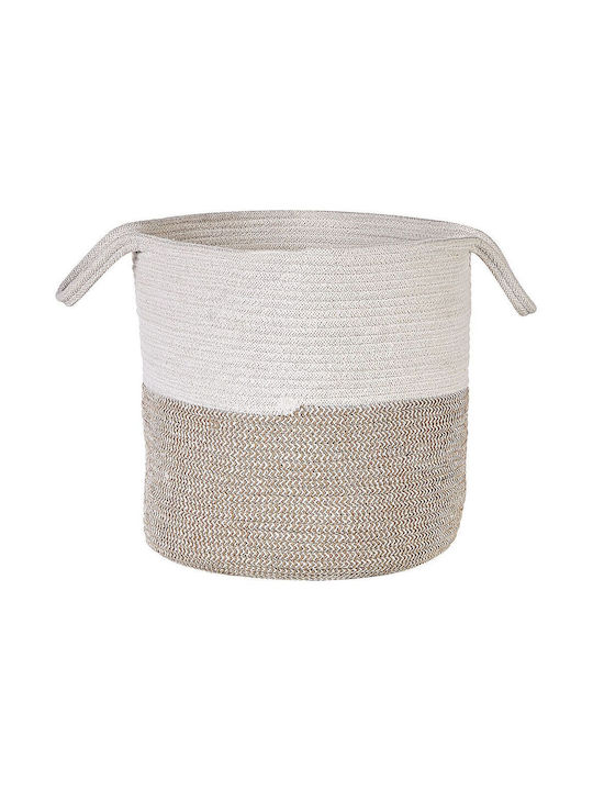 Set 2 weiße Baumwollkörbe Beige Pazha
