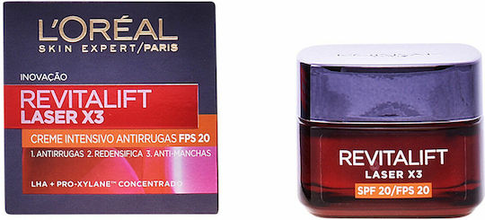 L'Oreal Paris Revitalift Laser Крем За Лице Дневен Крем със SPF20 за Хидратация и Против Стареене 50ml