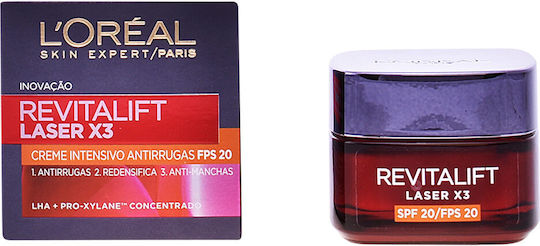 L'Oreal Paris Revitalift Laser Крем За Лице Дневен Крем със SPF20 за Хидратация и Против Стареене 50ml