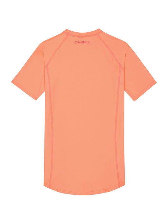 O'neill Logo Shortsleeve Skins Swim Kids Swimwear UV Shirt Orange