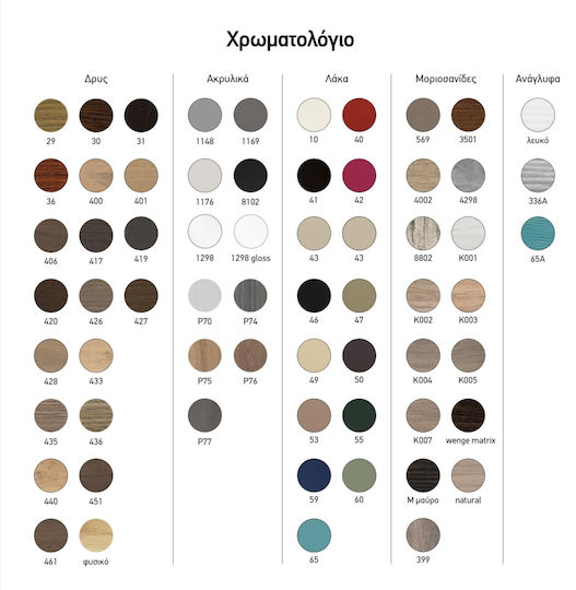 Mabo Marcella Πάγκος με Νιπτήρα Δρυς