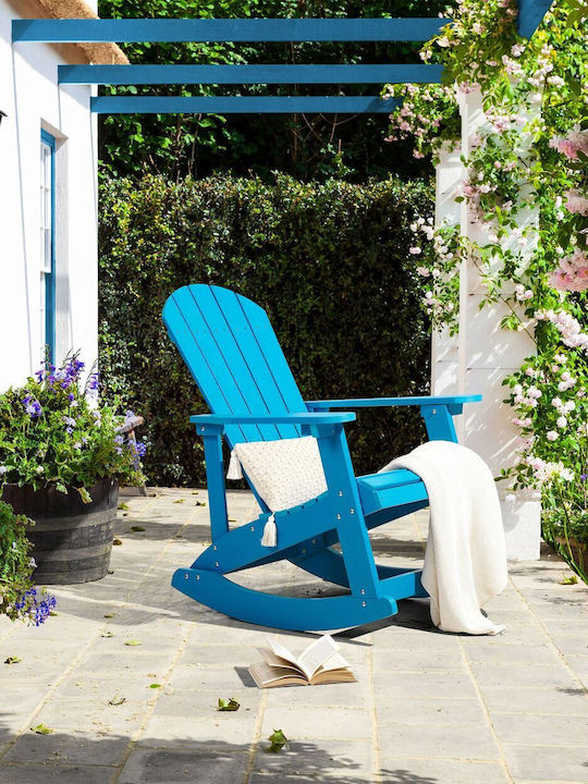 Κουνιστή Καρέκλα Ξύλινη Adirondack Blue
