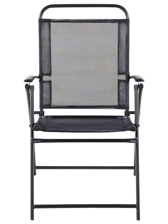 Gartenstühle Metallisch Livo Schwarze 6 Stück 45x66cm