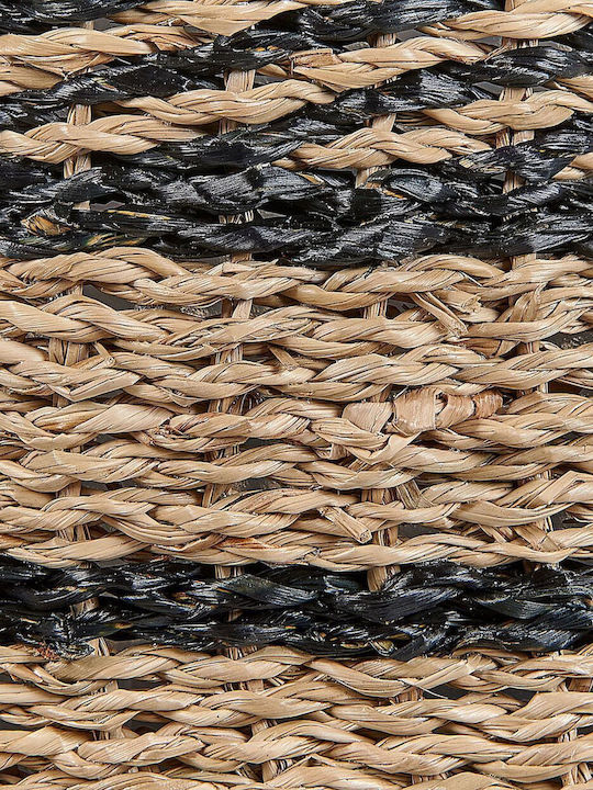 Set 3 Natural Seagrass Flower Baskets Black Rasbora