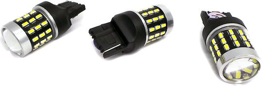 Led 7440 W21w 12-24v Canbus 1800lm White Bulb A Lens