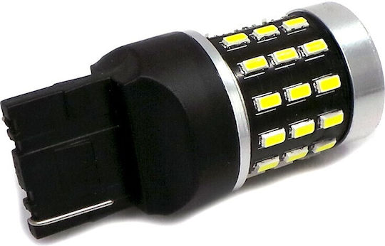 Led 7440 W21w 12-24v Canbus 1800lm White Bulb A Lens
