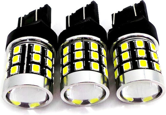Led Bulb 7443 W21/5w 12-24v Canbus 1400lm White A Lens