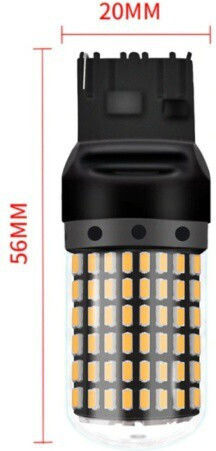 Led Bulbs 2x 7440 W21w 12-24v Canbus Orange Premium