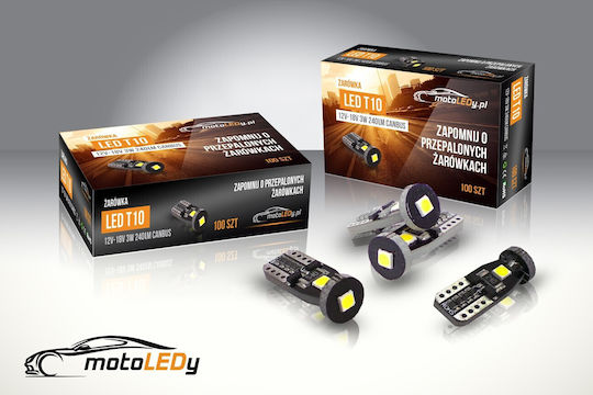 Led T10 W5w 12v-18v 3w Canbus 240lm Крушка