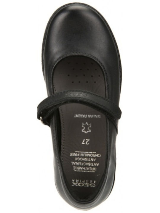 Kids Anatomic Ballerinas with Hoop & Loop Closure Black
