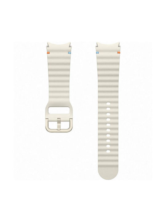 Samsung Λουράκι Σιλικόνης Λευκό (Galaxy Watch4/5/6/7/FE/4 Classic/6 Classic/5 Pro)