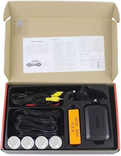 4 Parking Sensors Buzzer Control Unit Set White