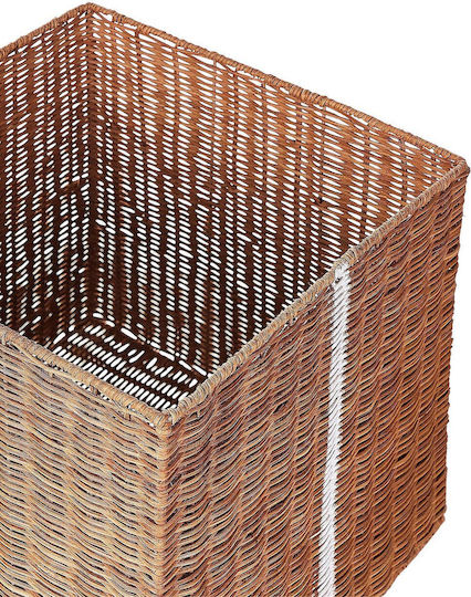 Beliani Set of Decorative Baskets Rattan Brown 3pcs Beliani Set of Decorative Baskets Rattan Brown 3pcs