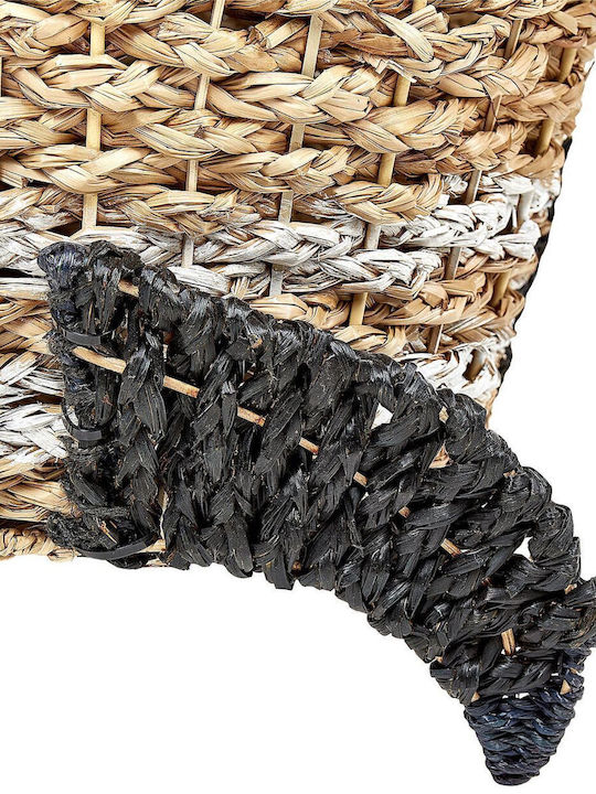 Beliani Decorative Basket Wicker with Lid Beige