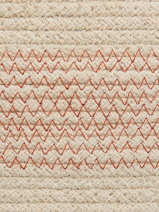 Beliani Set de coșuri decorative Din material textil cu capac Beige 2buc