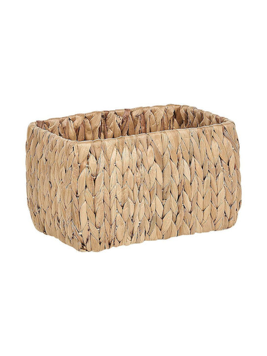 Beliani Set of Decorative Baskets Straw with Handles Beige 3pcs