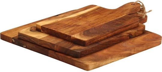 vidaXL Wooden Serving Platter 3pcs