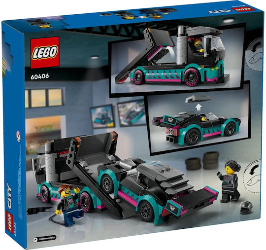 LEGO City Race Car And Car Carrier Truck για 6+ Ετών 328τμχ