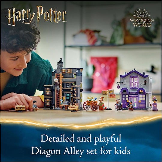 LEGO Harry Potter Harry Potter Ollivanders & Madam Malkin's Robes Pentru 8+ Ani 744 Piese