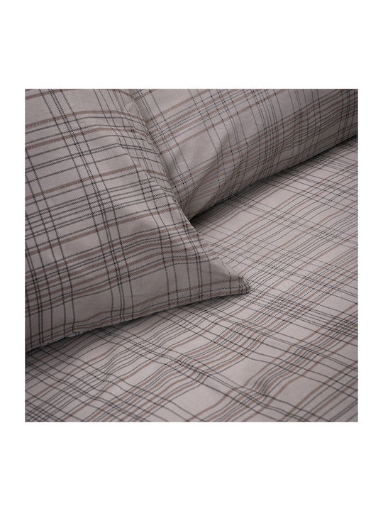 Beauty Home Sheet Sets Queen with Elastic 170x200+30cm. Espresso Art 12077 Embrime 4pcs