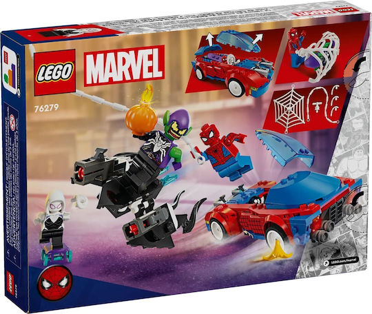 LEGO Spider-Man Spider-man Race Car & Venom Green Goblin for Ages 7+ 227 Pieces