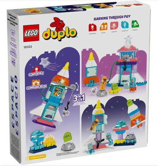 LEGO Duplo 3 In 1 Space Shuttle Adventure for 3+ Years 58 Pieces