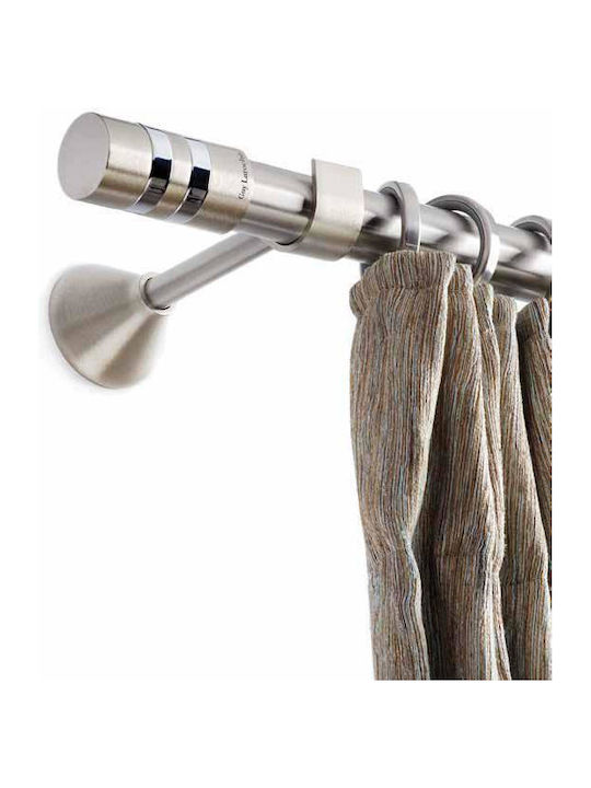 Anartisi Metallisch Vorhangstange Capital Einfach Φ25mm 160cm Nickel Satin