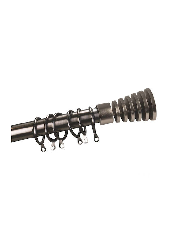Flamingo Сгъваемо Металик Корниз Slices Φ25мм 120-210cm Black Nickel