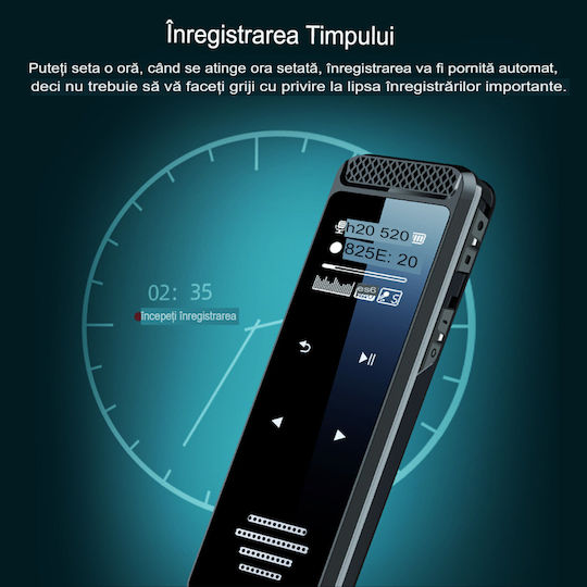 Înregistrator De Voce Recman Q55 Cu Memorie Internă 64GB