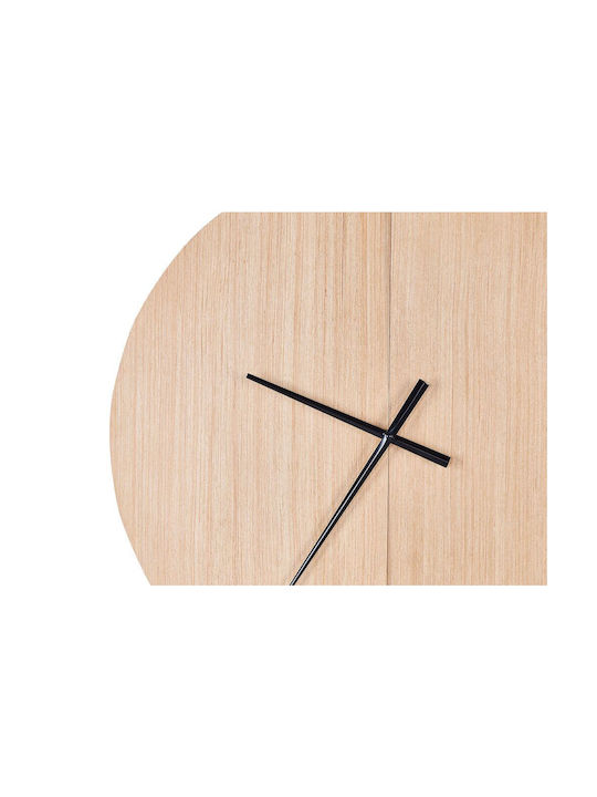 Wall Clock Ø 60 Cm Light Wood Cabic