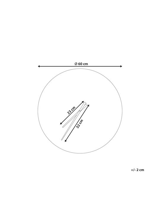 Wall Clock Ø 60 Cm Light Wood Cabic
